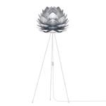 Staande lamp Silvia aluminium/kunststof - 1 lichtbron - Wit/zilverkleurig