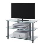 Meuble TV Netasa Aluminium / Verre - Noir