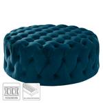 Gestoffeerde hocker Leominster II fluweel - Marineblauw