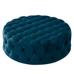 Gestoffeerde hocker Leominster II fluweel - Marineblauw