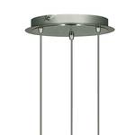 Hanglamp Duo II transparant glas/staal - 3 lichtbronnen