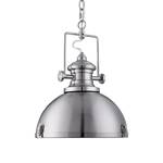 Suspension Industrial Pendants I Plexiglas / Acier - 1 ampoule - Argenté