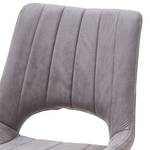 Chaises Gingin (lot de 2) Microfibre / Métal - Anthracite / Chrome - Gris clair