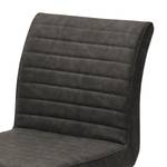 Chaises cantilever Finga I (lot de 2) Cuir synthétique Kasai: Gris - Noir