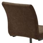 Chaises cantilever Finga I (lot de 2) Cuir synthétique Kasai: Marron - Noir