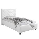 Gestoffeerd bed Groven Wit - 140 x 200cm