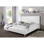 Gestoffeerd bed Groven Wit - Kunstleer - 172 x 105 x 210 cm