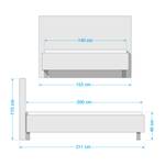 Gestoffeerd bed Glenfield Ganiet - 140 x 200cm