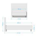 Gestoffeerd bed Glenfield Ganiet - 100 x 200cm