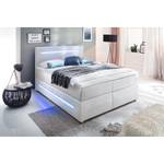 Boxspring Lights kunstleer - Wit - 180 x 200cm - Geen opbergruimte