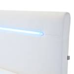 Lit boxspring Lights Imitation cuir - Blanc - 180 x 200cm - Pas de tiroir de lit