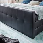 Boxspringbett Star I Kunstleder - Schwarz - H2