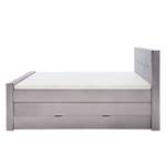 Lit boxspring Star Tissu - Gris lumineux - D2 souple