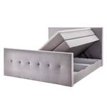 Boxspring Star geweven stof - Heldergrijs - Tweepersoonsmatras H2/H3