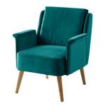 Fauteuil Karnup fluweel - petrolblauw