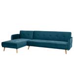 Ecksofa Daru III Samt - Marineblau