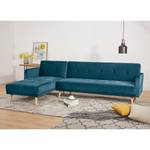 Ecksofa Daru III Samt - Marineblau