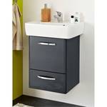 Meuble avec vasque Quickset 327 Anthracite brillant / Anthracite - Profondeur : 39 cm