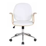 Chaise de bureau pivotante Kinnula Imitation cuir - Frêne / Blanc
