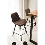 Chaises de bar Epra (lot de 2) microfibre / Métal - Marron vintage