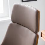 Fauteuil de direction Zevia Imitation cuir / Acier - Marron / Noyer