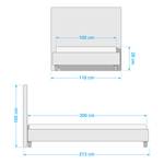 Gestoffeerd bed Skann Lichtbruin - 100 x 200cm