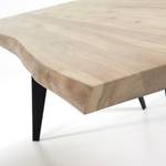 Table Malling Chêne massif / Acier - Noir - Chêne coloris lessivé - 160 x 90 cm