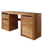 Schreibtisch Woodcroft I Kiefer massiv / Metall - Kiefer / Schwarz