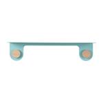 Wandregal Hook Stahl / Eiche massiv - Babyblau - Breite: 50 cm