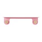 Wandregal Hook Stahl / Eiche massiv - Rosa - Breite: 50 cm