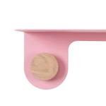 Wandregal Hook Stahl / Eiche massiv - Rosa - Breite: 50 cm