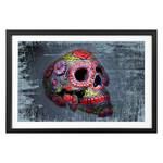 Afbeelding Smiling Suger Skull Massief lindehout - meerdere kleuren