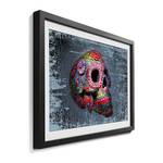Tableau déco Smiling Suger Skull Tilleul massif - Multicolore