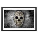 Afbeelding Skull on Dark Massief lindehout - zwart/wit