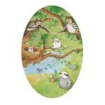 Tableau déco Le bébé hibou Toile / Épicéa massif - Multicolore - 50 x 75 cm