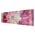 Afbeelding Grunge Flower canvas/massief sparrenhout - meerdere kleuren - 120 x 40 cm