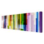 Tableau déco Rainbow Cubes I Toile / Épicéa massif - Multicolore - 120 x 40 cm