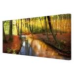 Bild Autumn Fairytale Leinwand /  Massivholz Fichte - Mehrfarbig - 60 x 30 cm