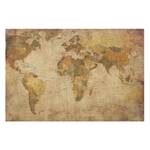 Afbeelding Wereldkaart IV multiplex van berkenhout - meerdere kleuren - 75 x 50 cm