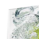 Tableau déco cuisine - Lime Bubbles Verre de sécurité ESG - Multicolore - 50 x 50 cm