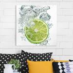Bild Küche - Lime Bubbles ESG Sicherheitsglas - Mehrfarbig - 30 x 30 cm
