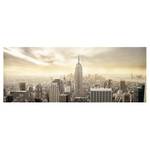 Tableau déco Manhattan Dawn II Verre de sécurité ESG - Multicolore - 80 x 30 cm