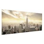 Bild Manhattan Dawn II ESG Sicherheitsglas - Mehrfarbig - 100 x 40 cm