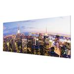 Afbeelding Nighttime Manhattan Bridge ESG-veiligheidsglas - meerdere kleuren - 100 x 40 cm