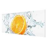 Tableau déco orange fraiche Verre de sécurité ESG - Multicolore - 100 x 40 cm