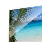 Tableau déco Perfect Maledives Verre de sécurité ESG - Multicolore - 80 x 30 cm