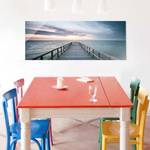 Tableau déco jetée sur la mer Verre de sécurité ESG - Multicolore - 80 x 30 cm