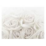 Tableau déco roses blanches Verre de sécurité ESG - Multicolore - 100 x 75 cm
