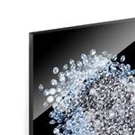 Tableau déco cœur de diamant Verre de sécurité ESG - Multicolore - 50 x 50 cm