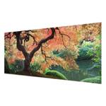Tableau déco jardin japonais II Verre de sécurité ESG - Multicolore - 80 x 30 cm